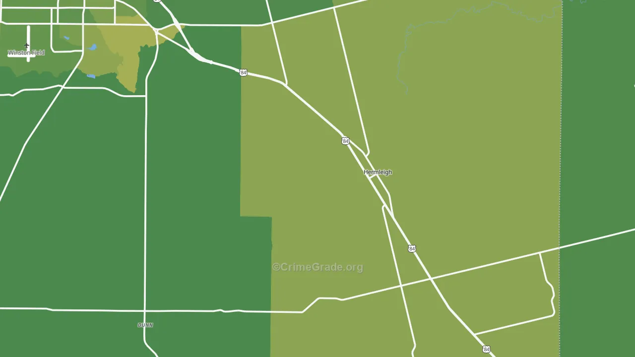Hermleigh, TX Map of Vehicle Theft Rates