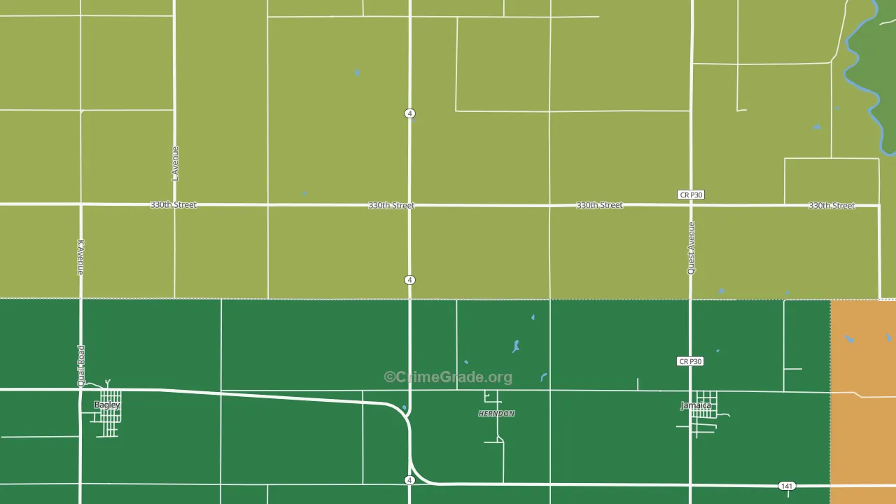 Herndon, IA Map of Vehicle Theft Rates