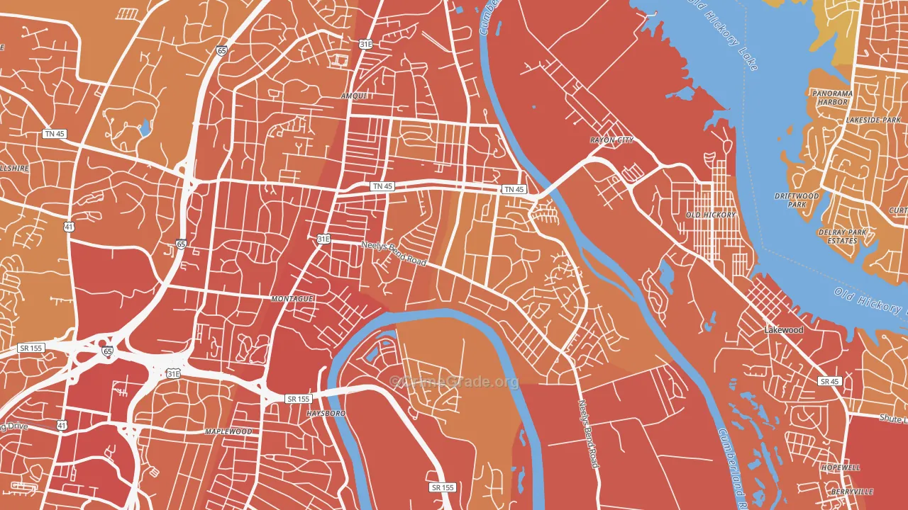 Heron Walk, Madison, TN Map of Vehicle Theft Rates