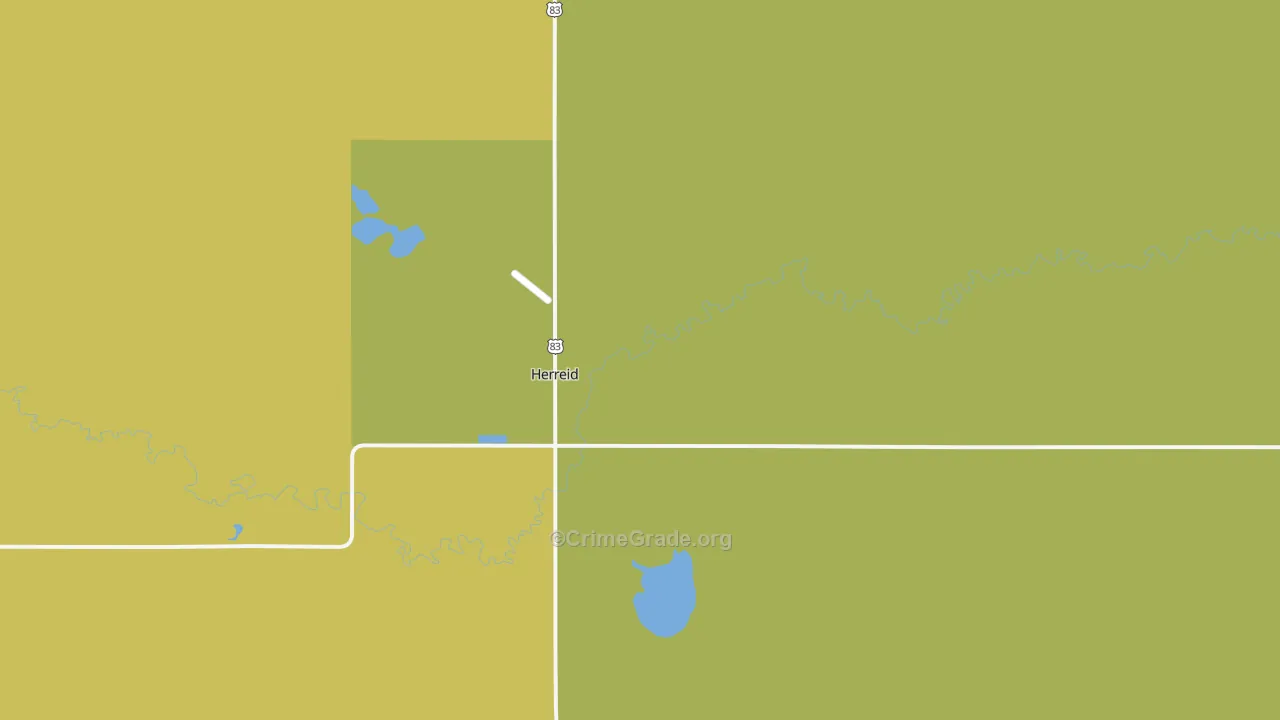 Herreid, SD Map of Vehicle Theft Rates