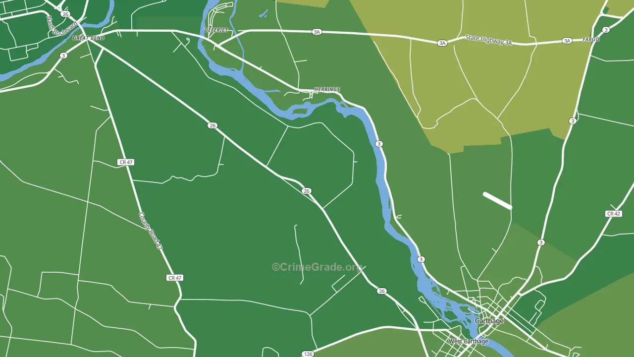 Herrings, NY Map of Vehicle Theft Rates