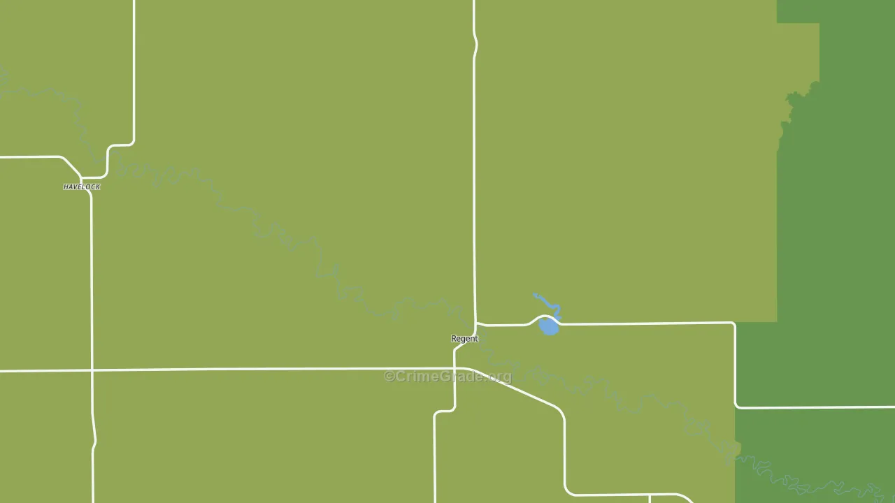 Hettinger County, ND Map of Vehicle Theft Rates