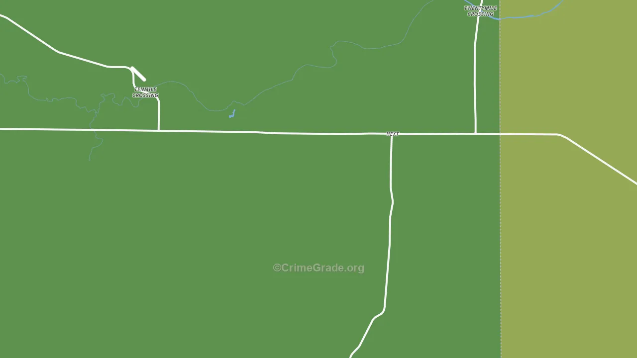 Hext, TX Map of Vehicle Theft Rates
