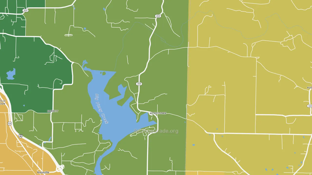 Hickeytown, AR Map of Vehicle Theft Rates