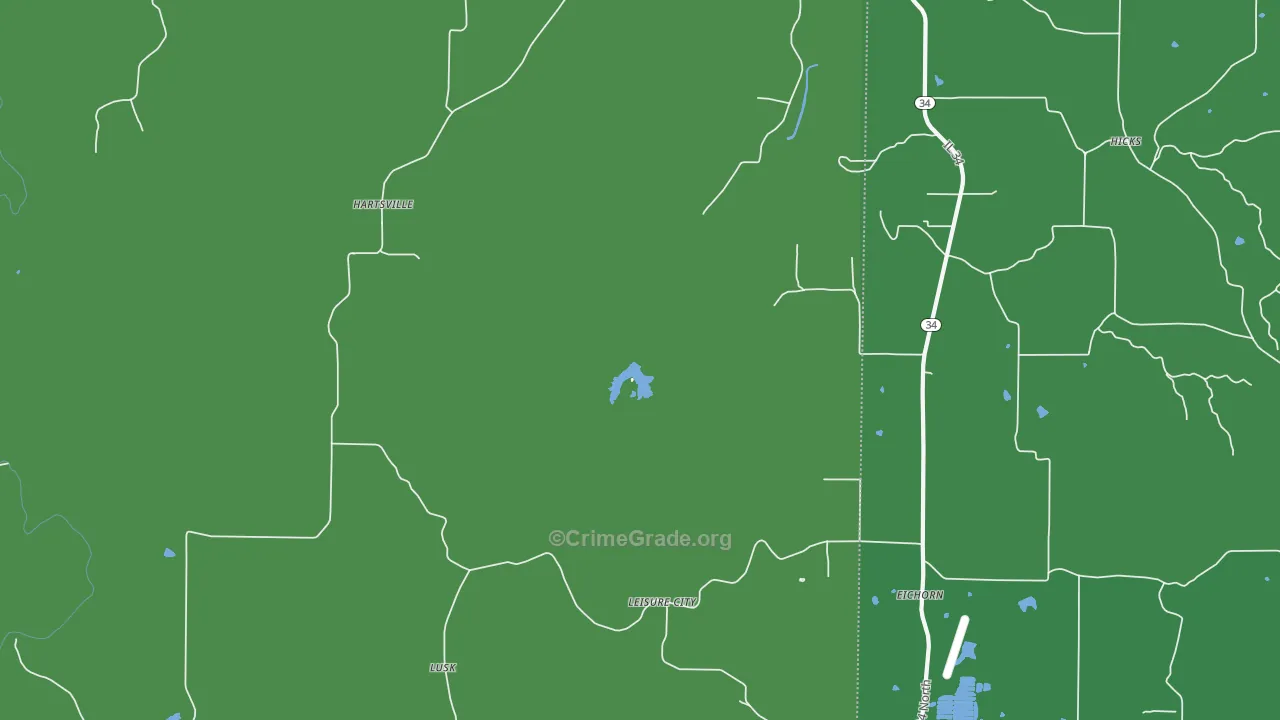 Hicks, IL Map of Vehicle Theft Rates