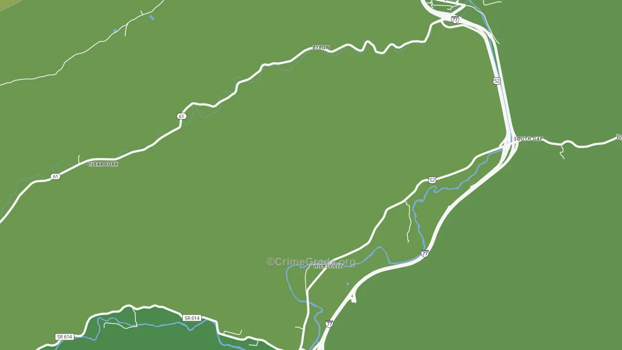 Hicksville, VA Map of Vehicle Theft Rates