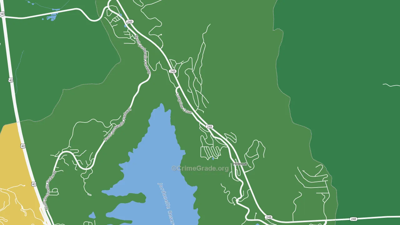 Hideout, UT Map of Vehicle Theft Rates