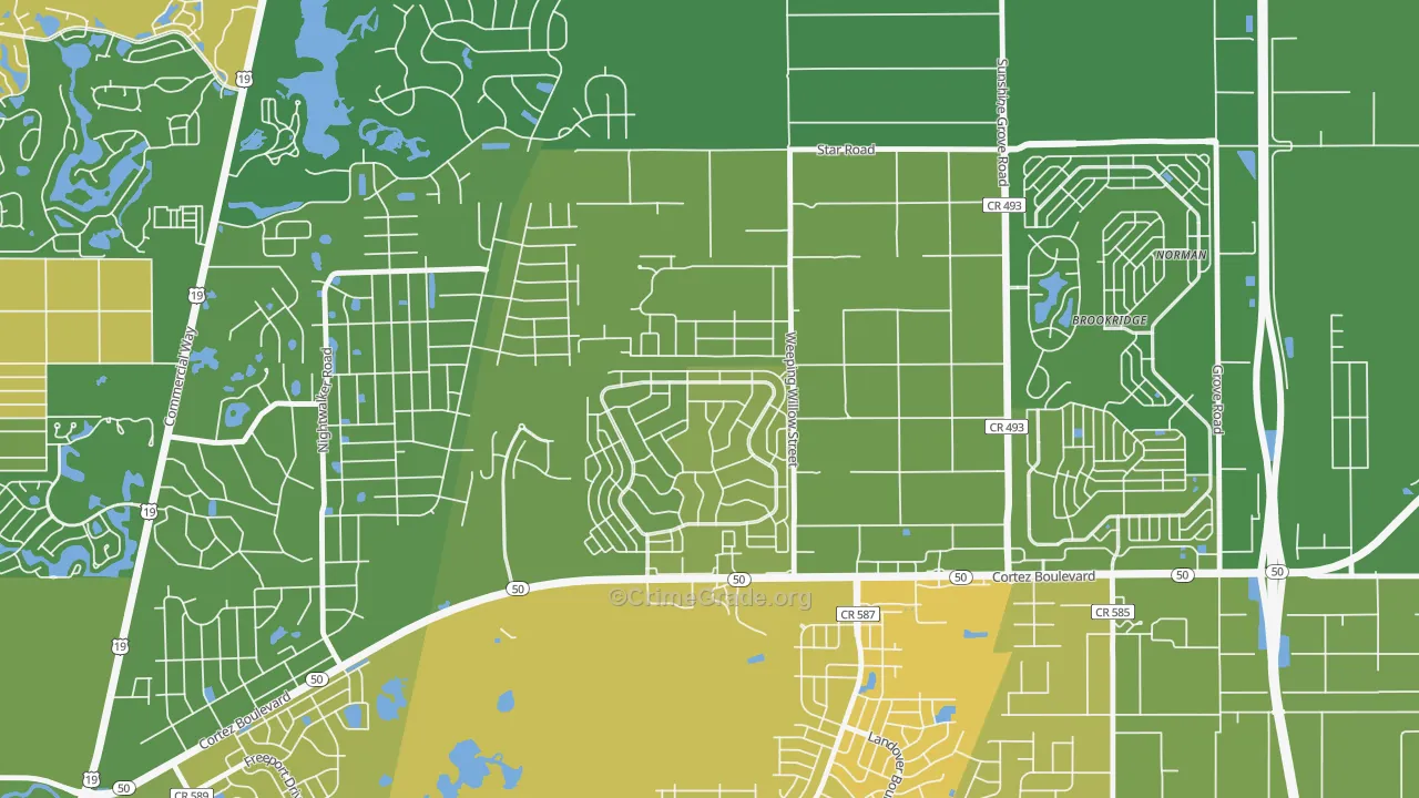 High Point, FL Map of Vehicle Theft Rates