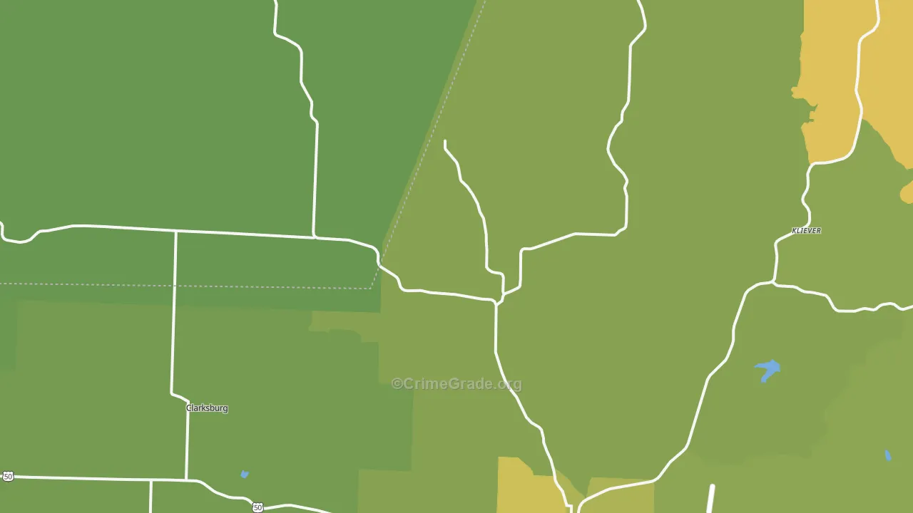 High Point, MO Map of Vehicle Theft Rates
