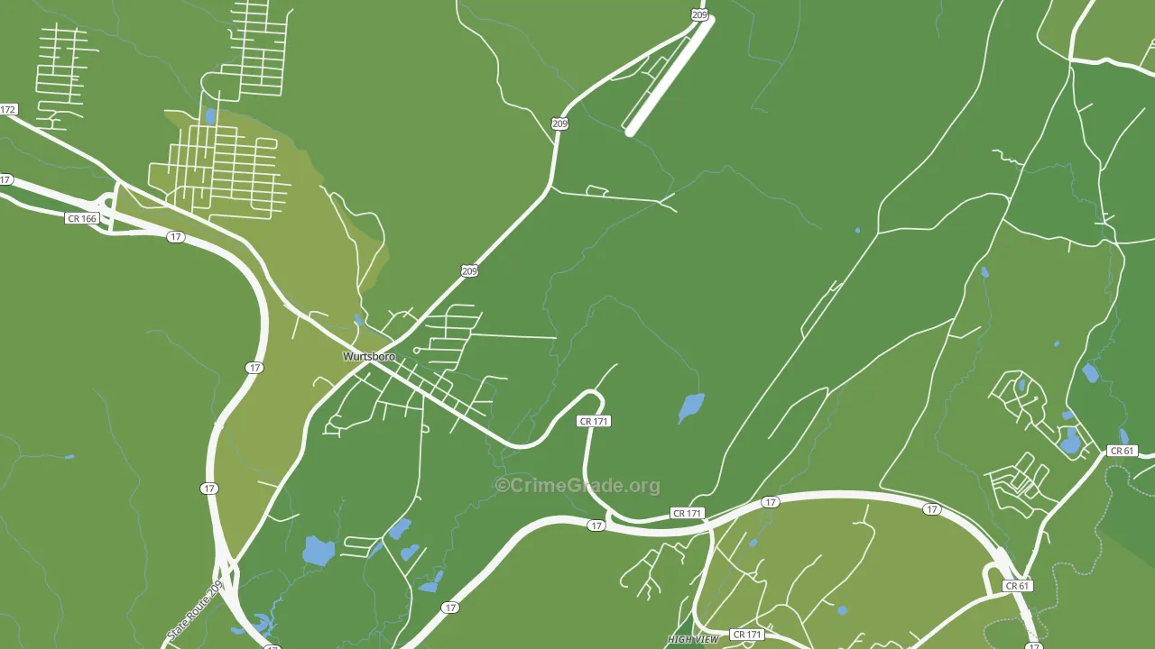 High View, NY Map of Vehicle Theft Rates