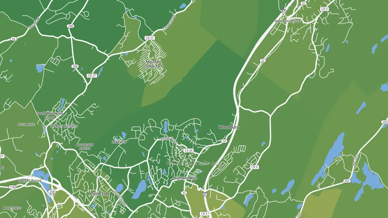 Highland Mills, NY Map of Vehicle Theft Rates