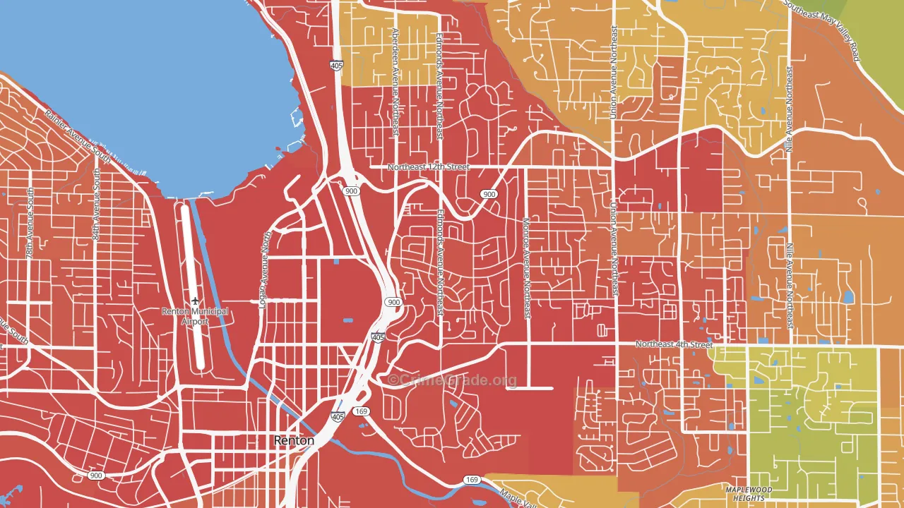 Highlands Park, Renton, WA Map of Vehicle Theft Rates