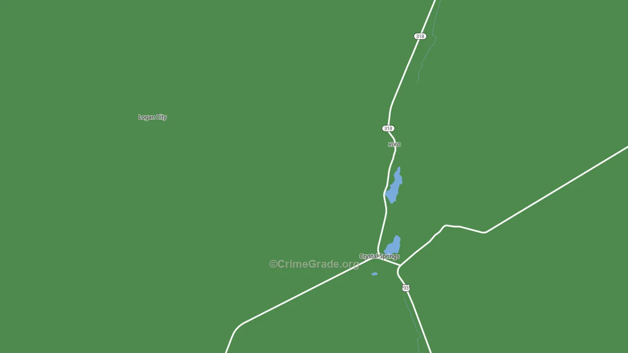 Hiko, NV Map of Vehicle Theft Rates