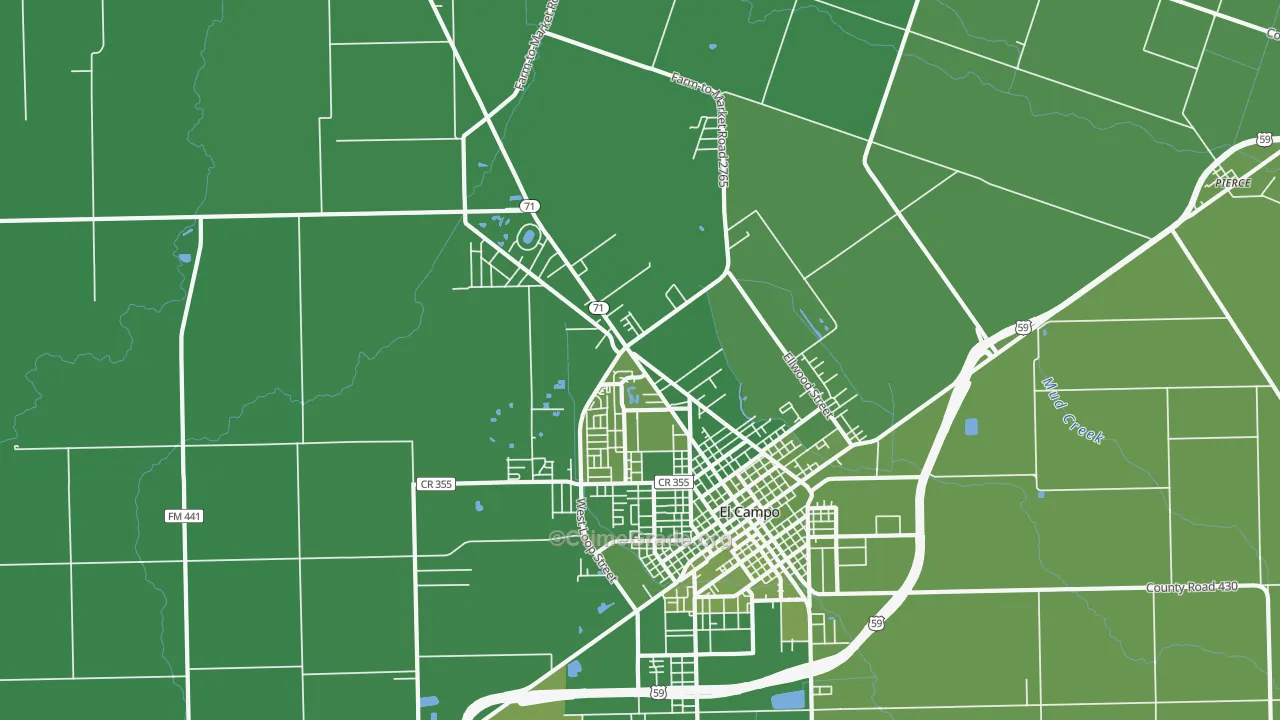Hillje, TX Map of Vehicle Theft Rates