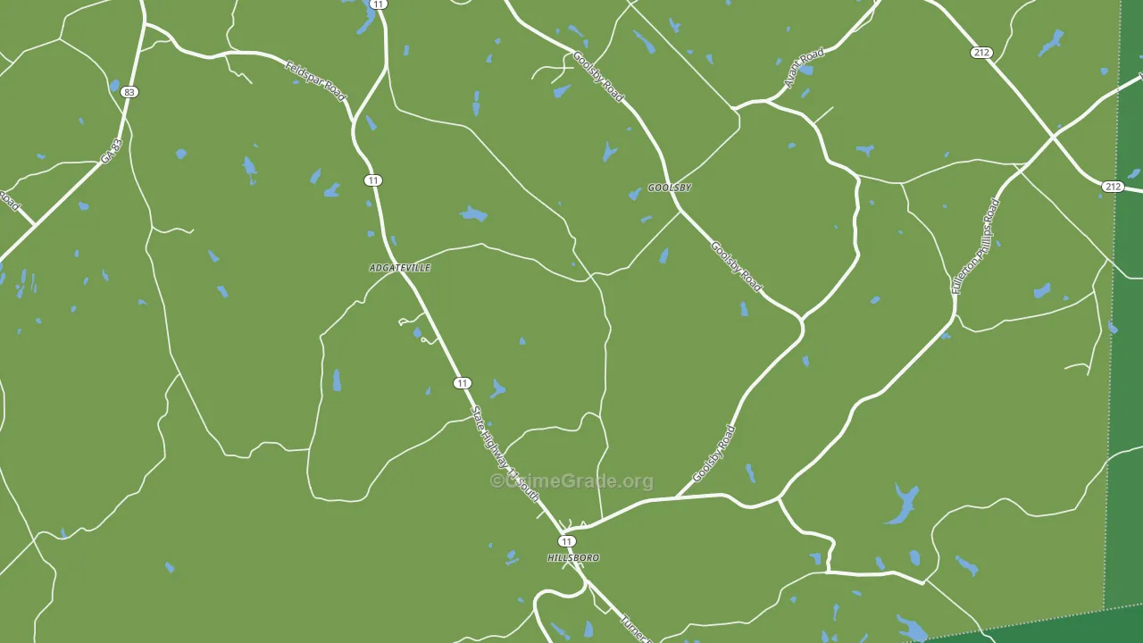 Hillsboro, GA Map of Vehicle Theft Rates
