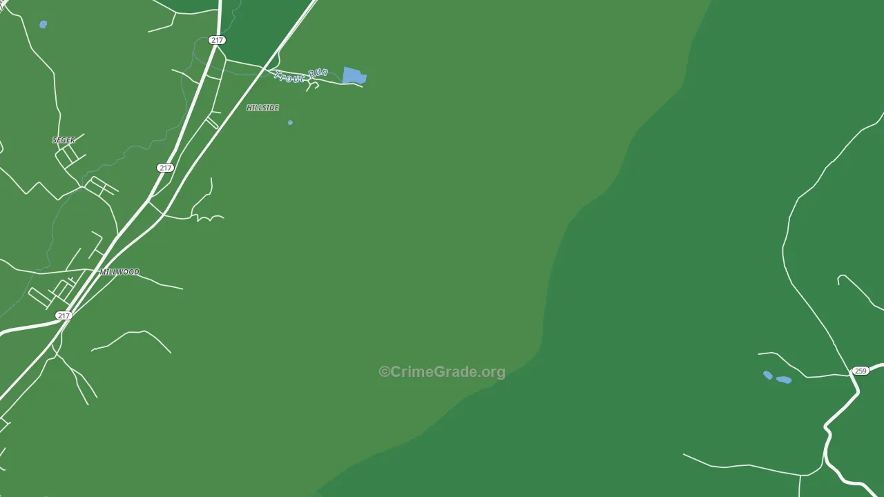 Hillside, PA Map of Vehicle Theft Rates