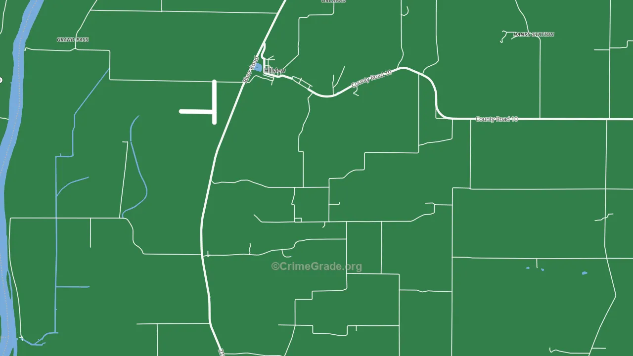 Hillview, IL Map of Vehicle Theft Rates