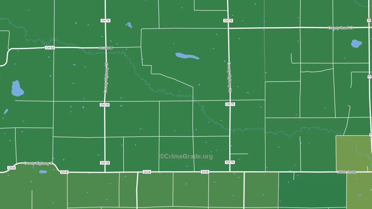 Hillview, MN Map of Vehicle Theft Rates