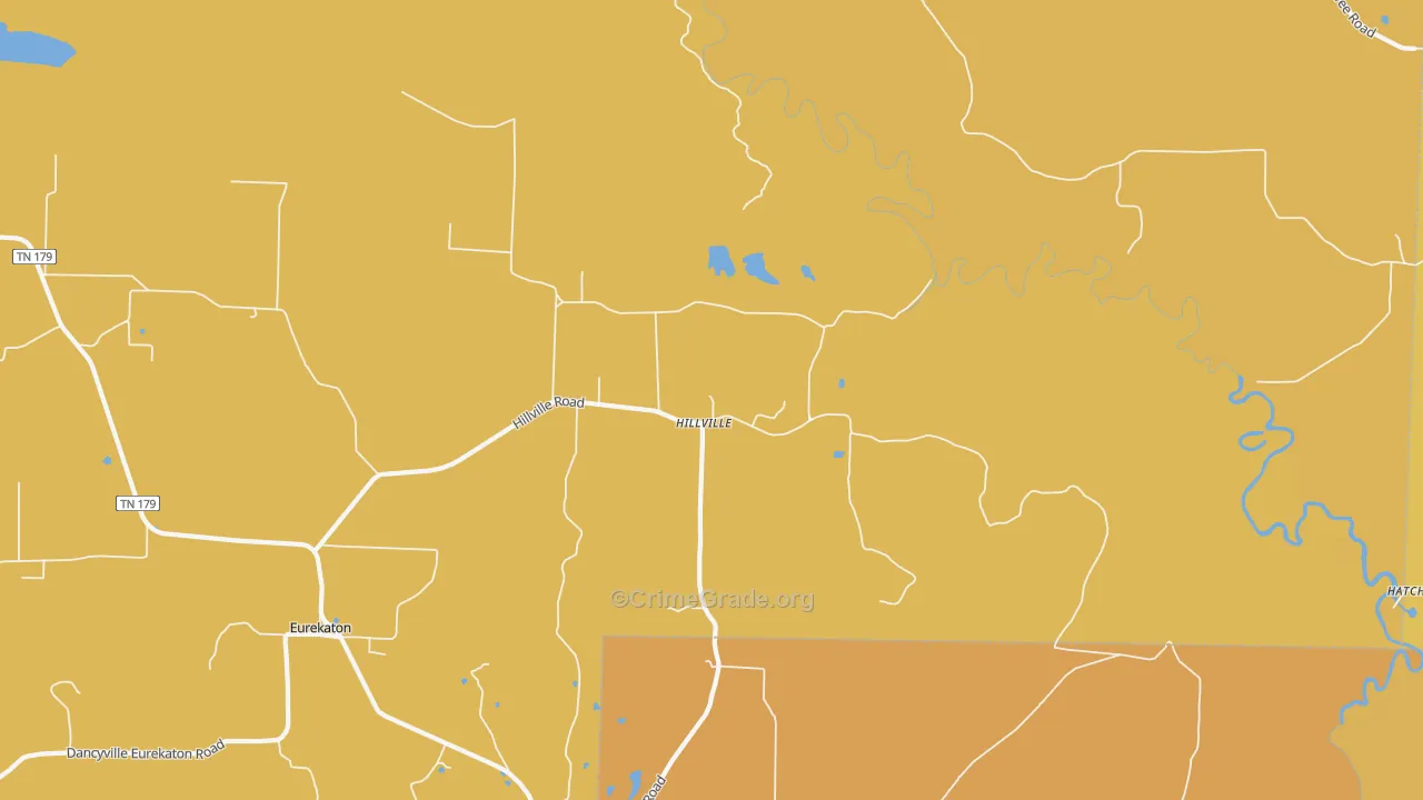 Hillville, TN Map of Vehicle Theft Rates