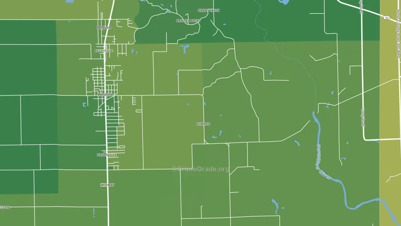 Himrod, IL Map of Vehicle Theft Rates