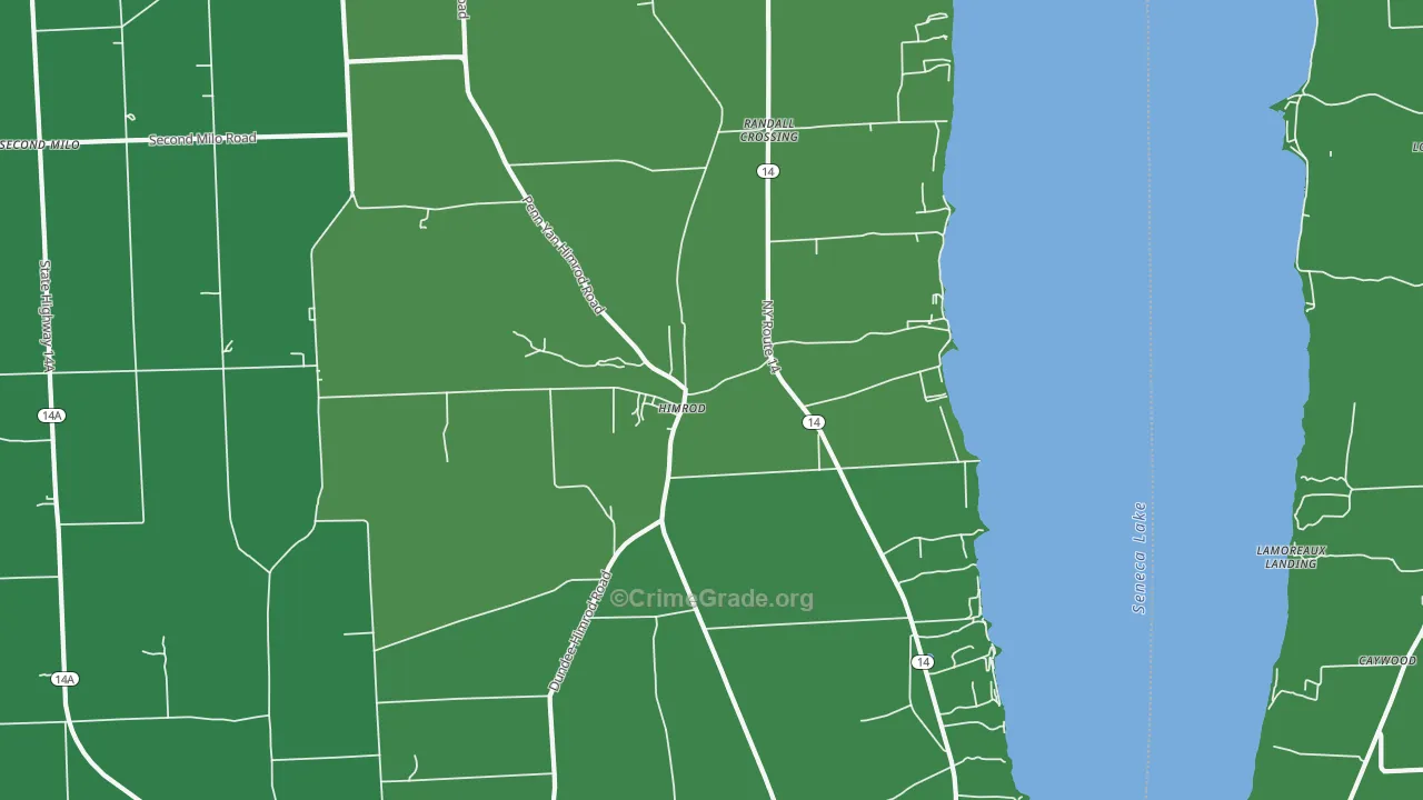 Himrod, NY Map of Vehicle Theft Rates