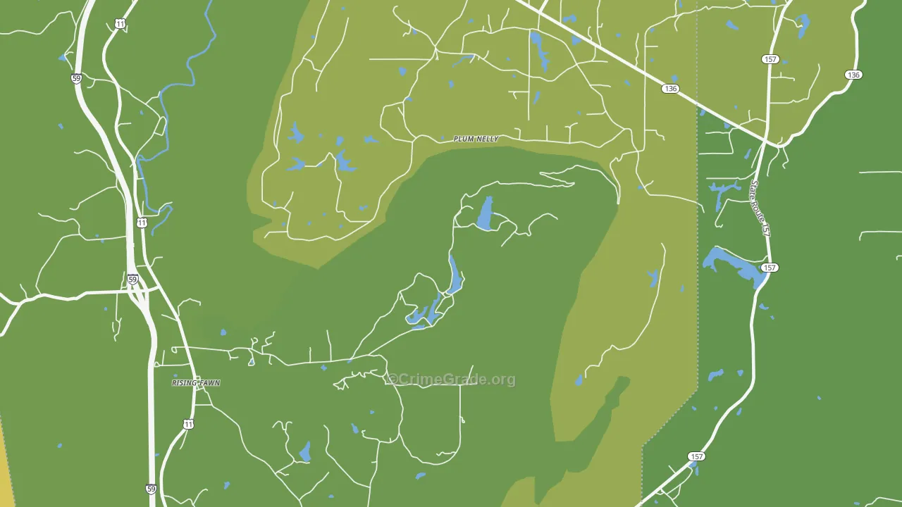 Hinkles, GA Map of Vehicle Theft Rates