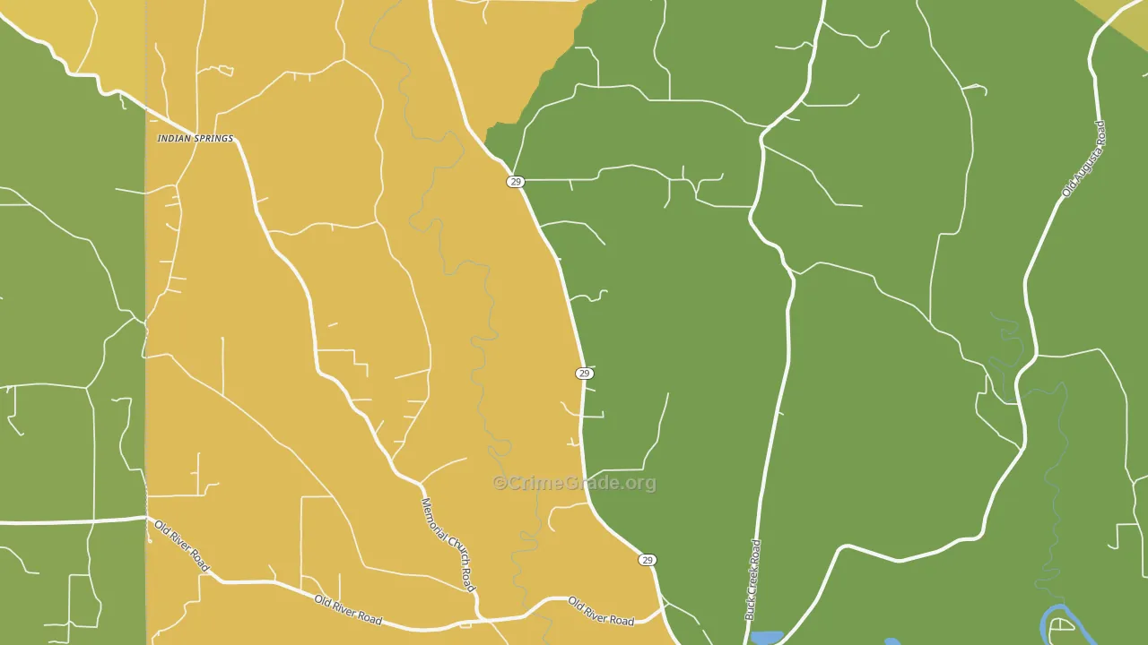 Hintonville, MS Map of Vehicle Theft Rates