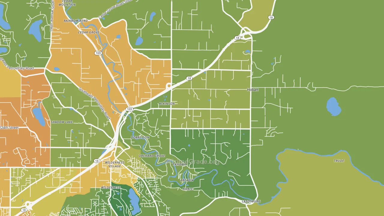 Hobart, WA Map of Vehicle Theft Rates