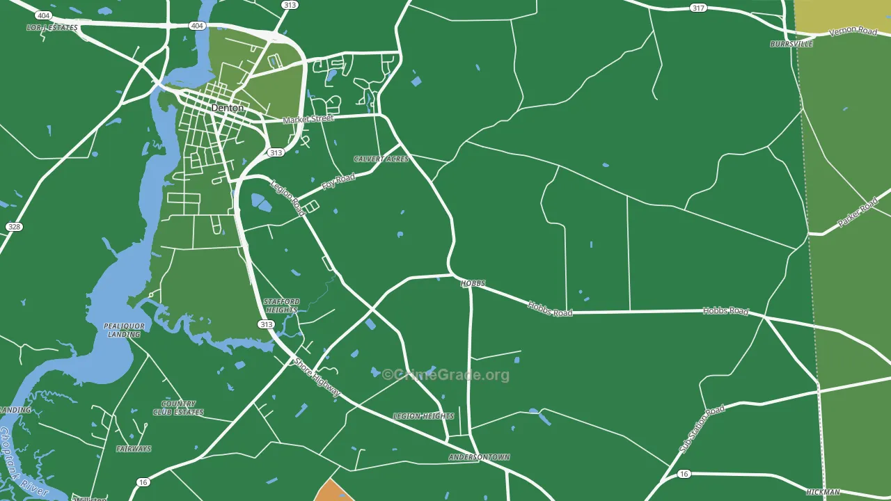 Hobbs, MD Map of Vehicle Theft Rates