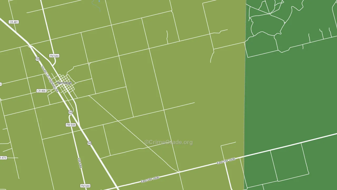 Hobbs, TX Map of Vehicle Theft Rates