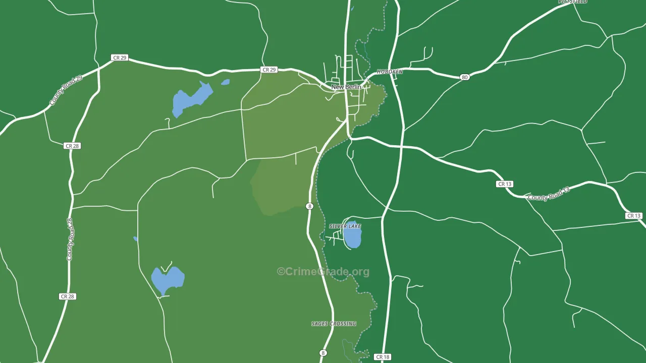 Hoboken, NY Map of Vehicle Theft Rates