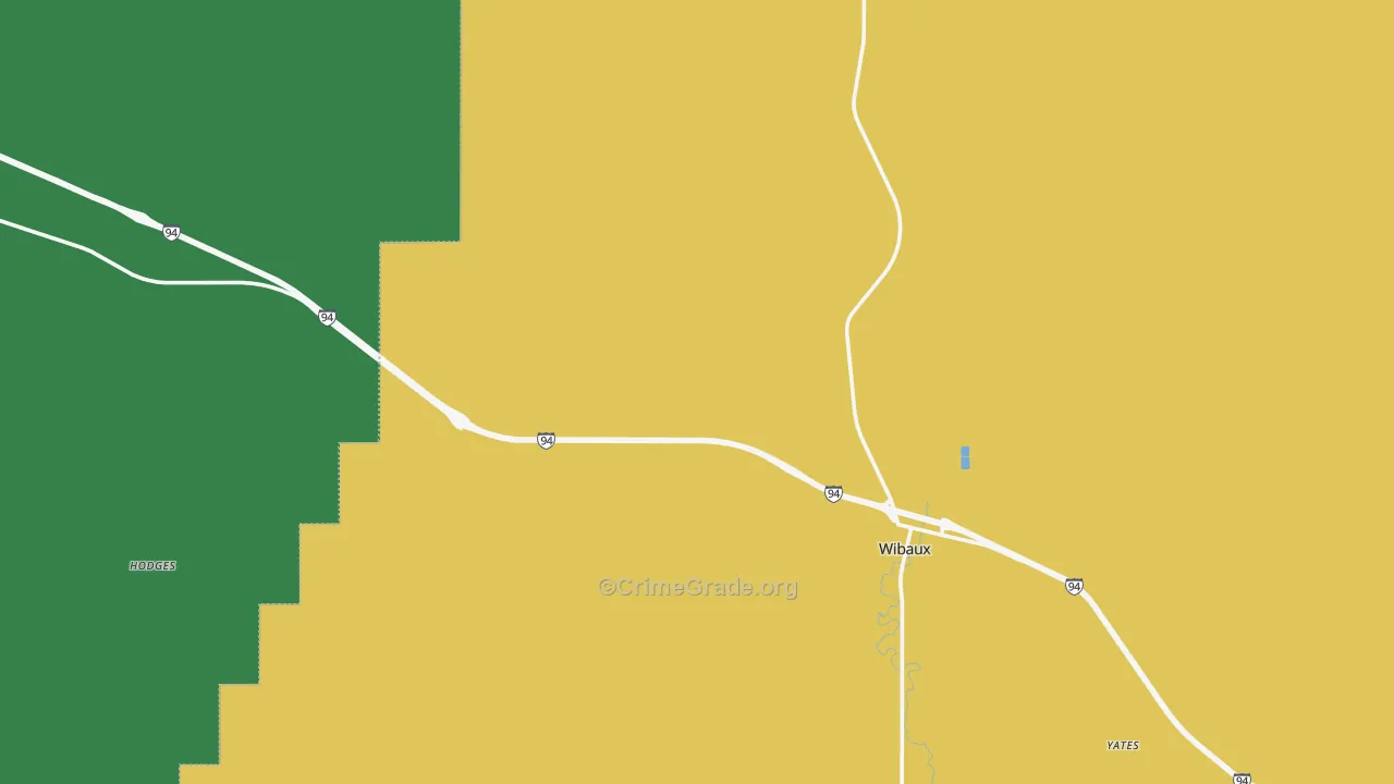 Hodges, MT Map of Vehicle Theft Rates