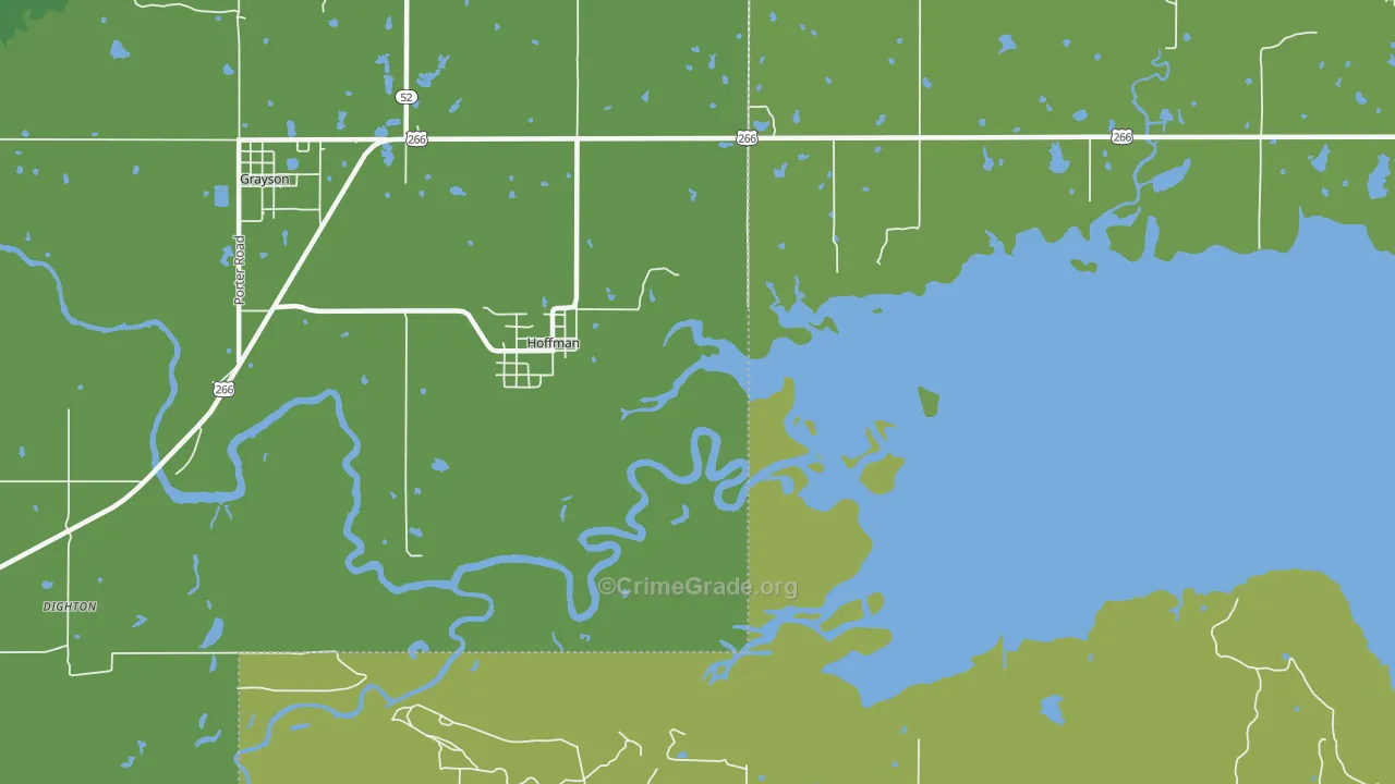 Hoffman, OK Map of Vehicle Theft Rates