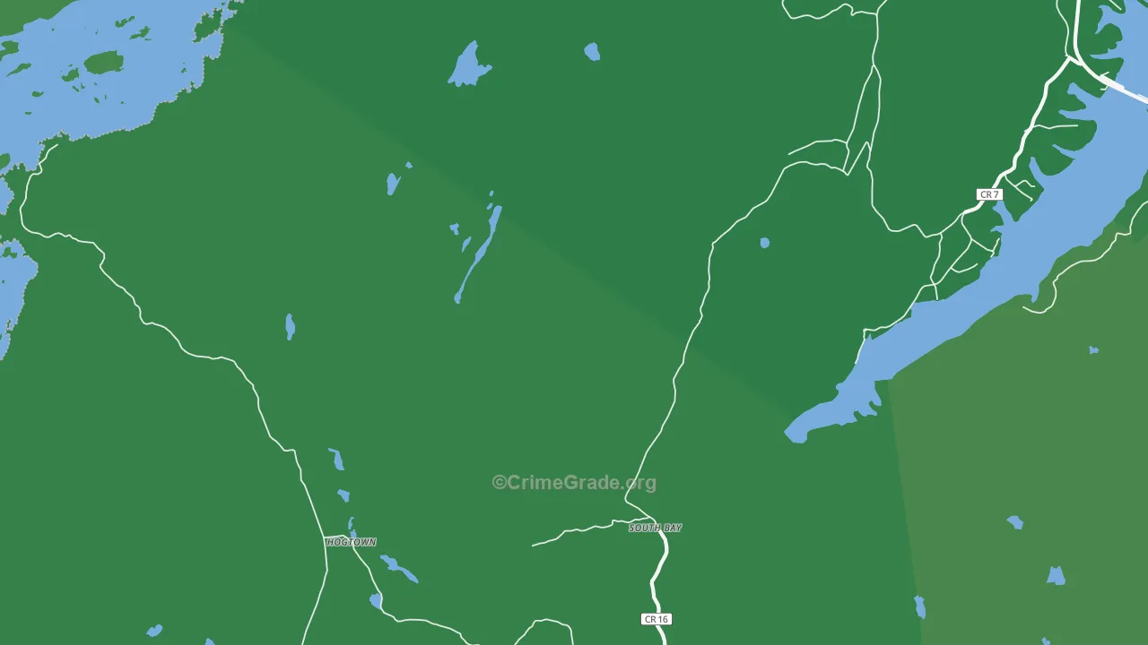 Hogtown, NY Map of Vehicle Theft Rates
