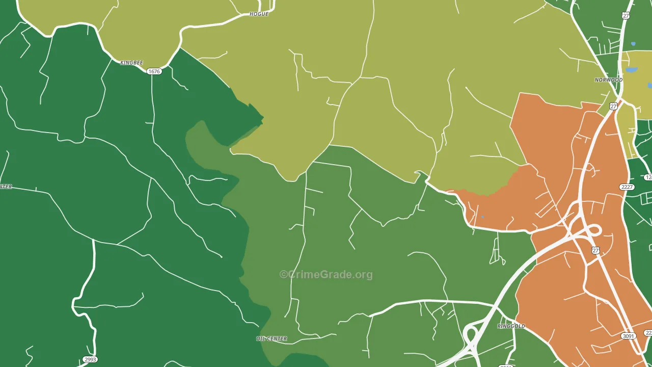 Hogue, KY Map of Vehicle Theft Rates