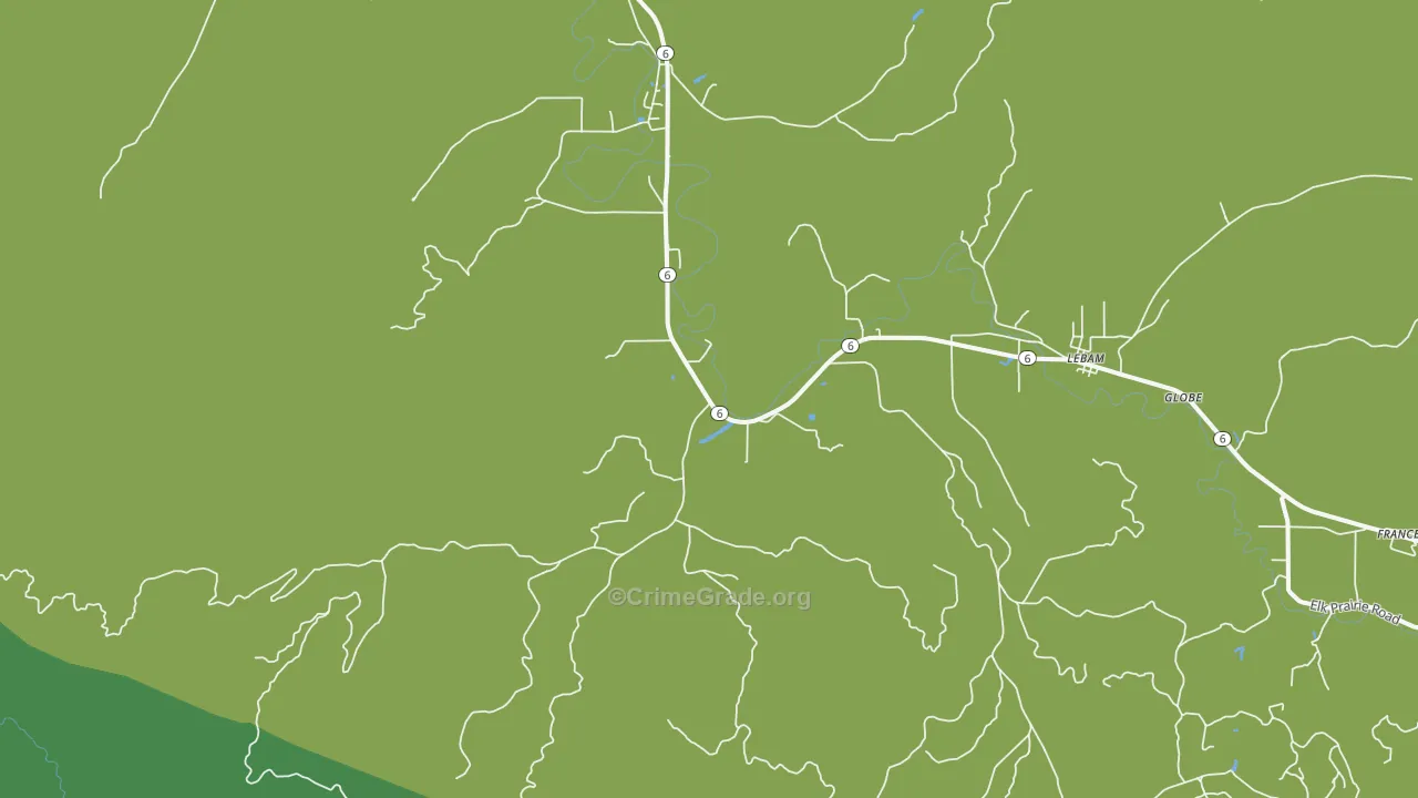 Holcomb, WA Map of Vehicle Theft Rates