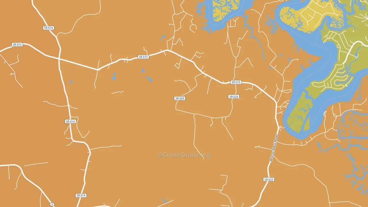 Holdcroft, VA Map of Vehicle Theft Rates