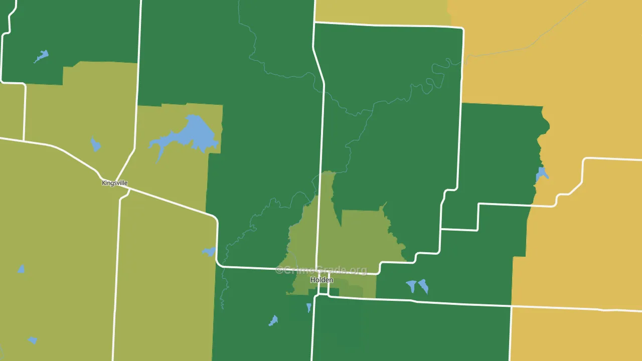 Holden, MO Map of Vehicle Theft Rates