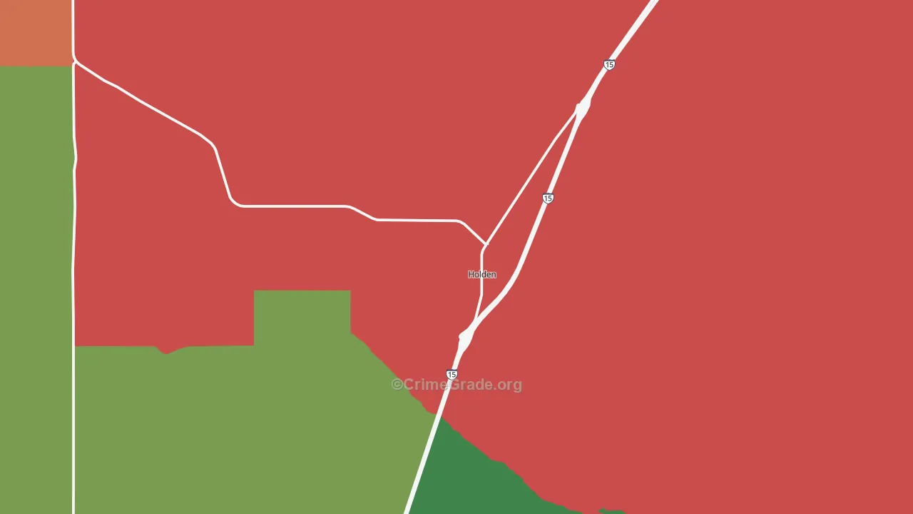 Holden, UT Map of Vehicle Theft Rates