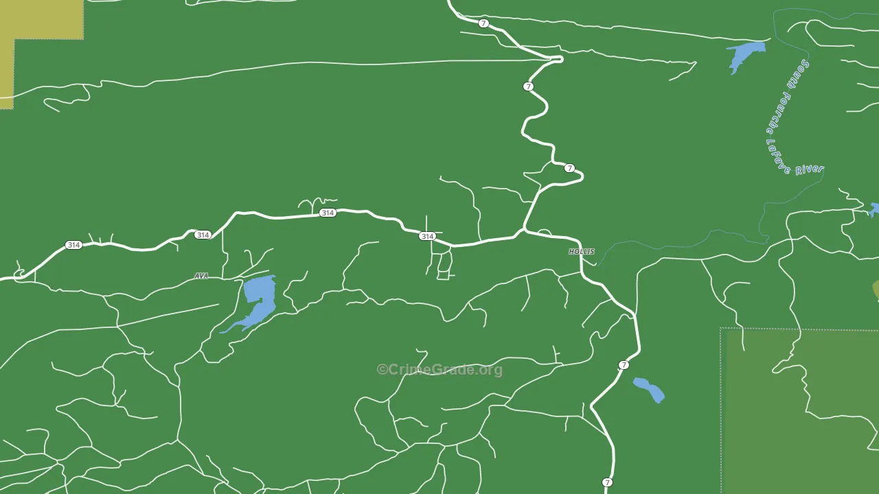 Hollis, AR Map of Vehicle Theft Rates