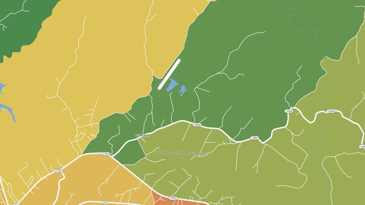 Hollyhill, KY Map of Vehicle Theft Rates