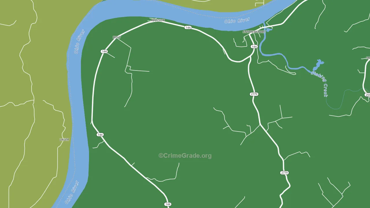 Holt, KY Map of Vehicle Theft Rates