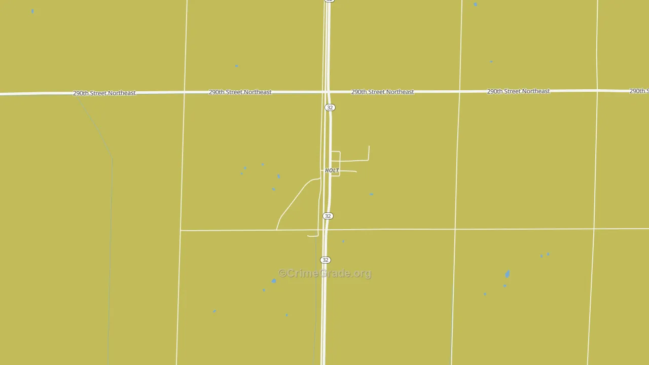 Holt, MN Map of Vehicle Theft Rates