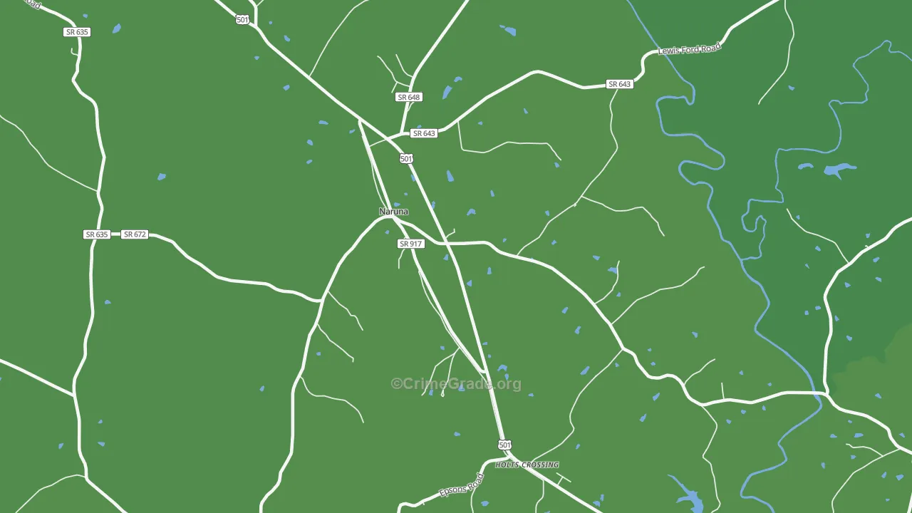 Holts Crossing, VA Map of Vehicle Theft Rates