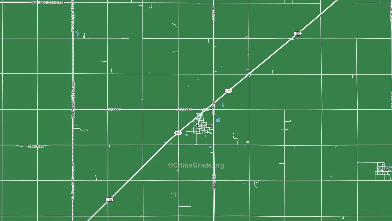 Holyrood, KS Map of Vehicle Theft Rates