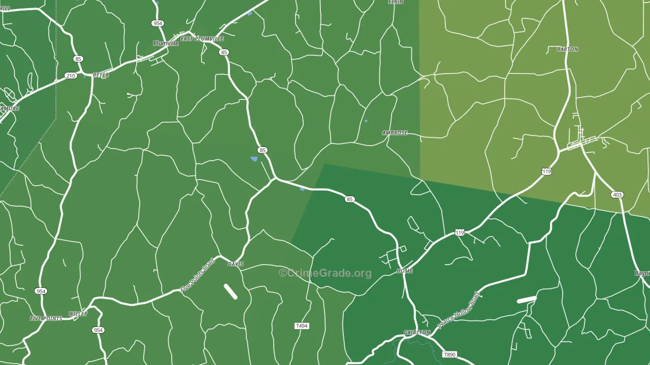 Home, PA Map of Vehicle Theft Rates