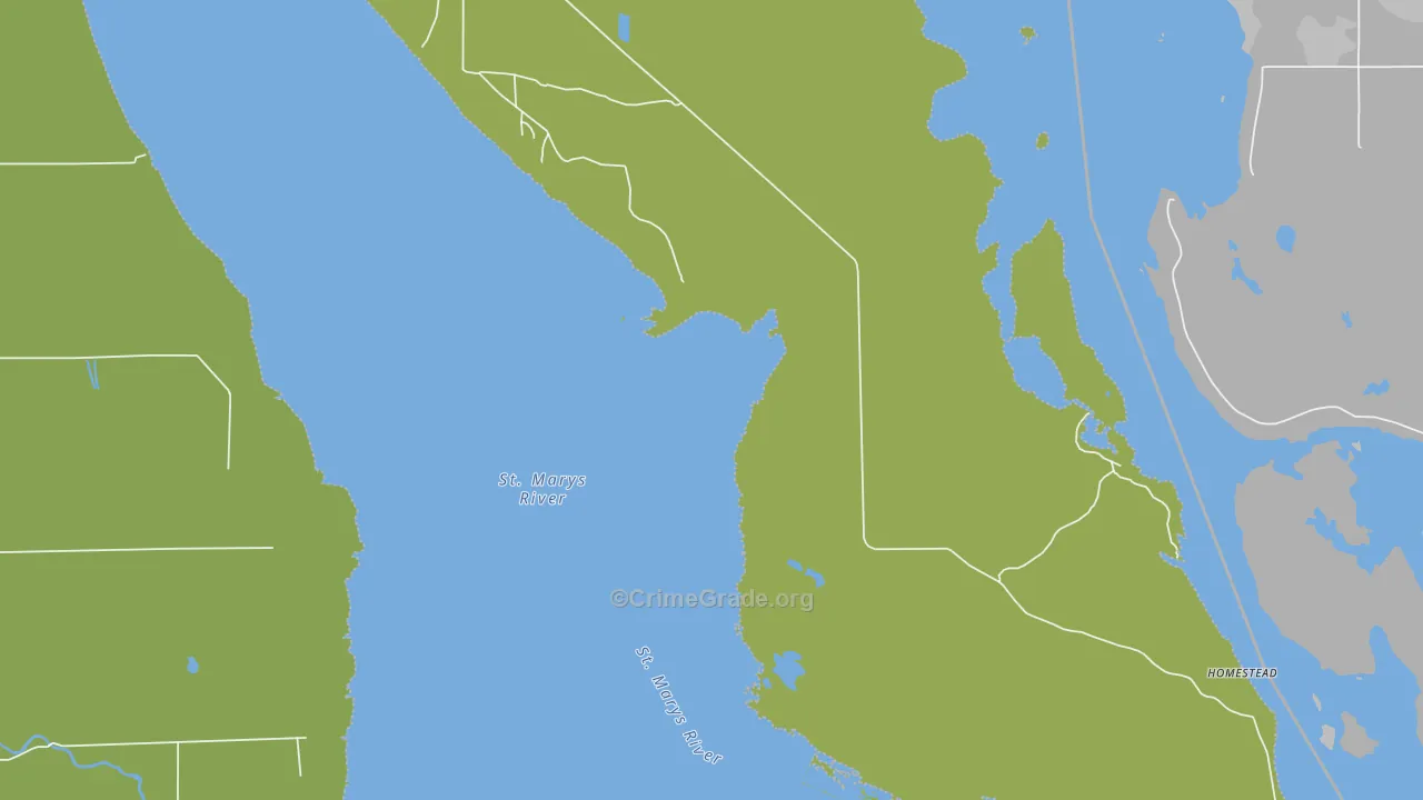 Homestead, MI Map of Vehicle Theft Rates