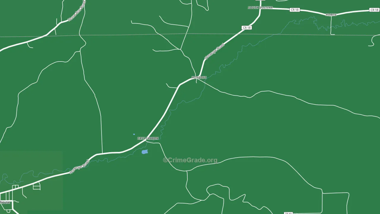 Honeoye, PA Map of Vehicle Theft Rates