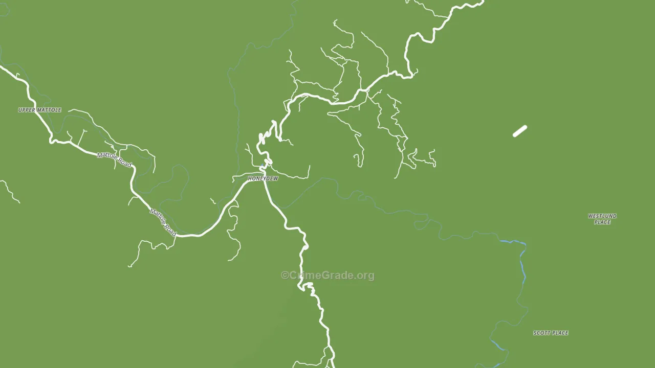 Honeydew, CA Map of Vehicle Theft Rates