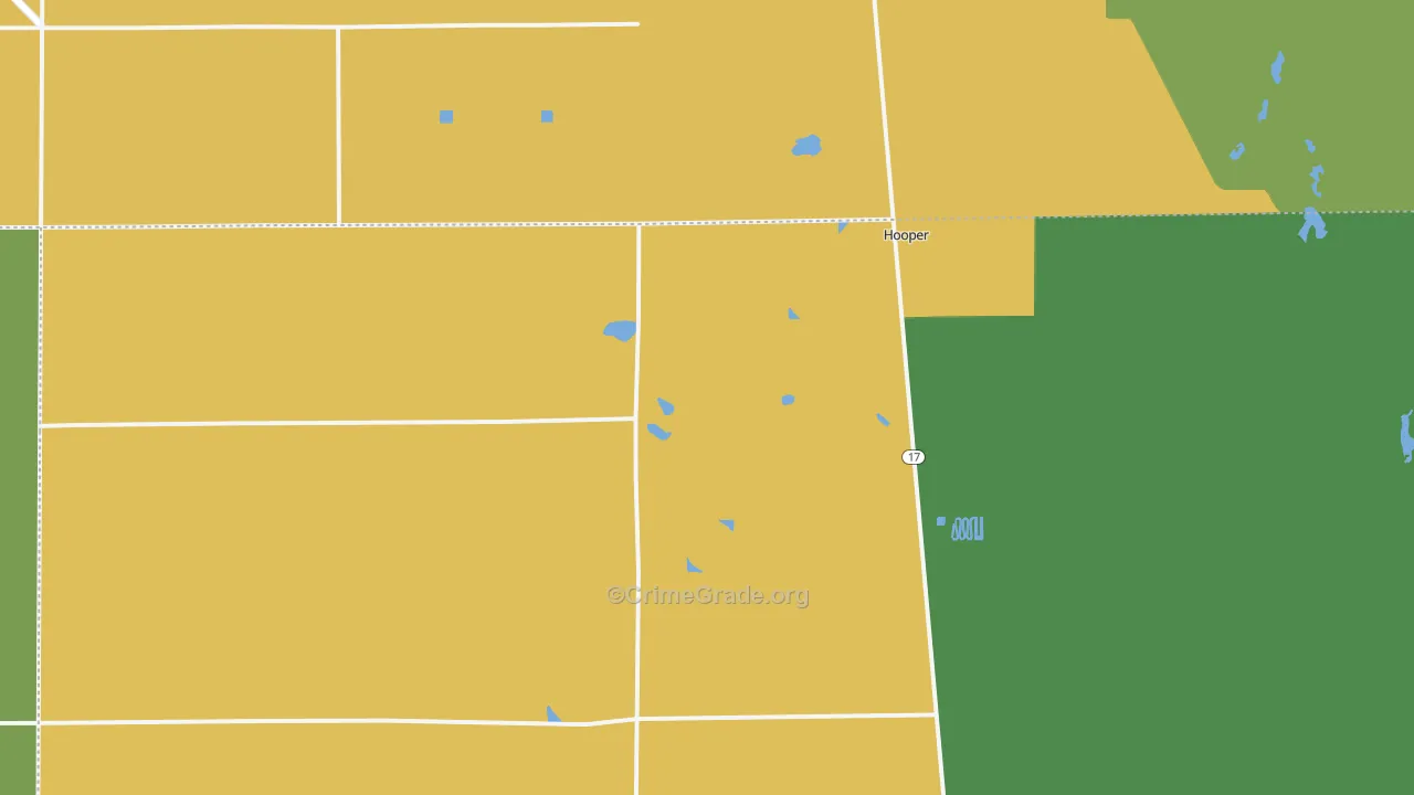 Hooper, CO Map of Vehicle Theft Rates